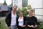 Kristina med PR-akuten från Westanders i form av Markus Förberg och Maria Hazard.